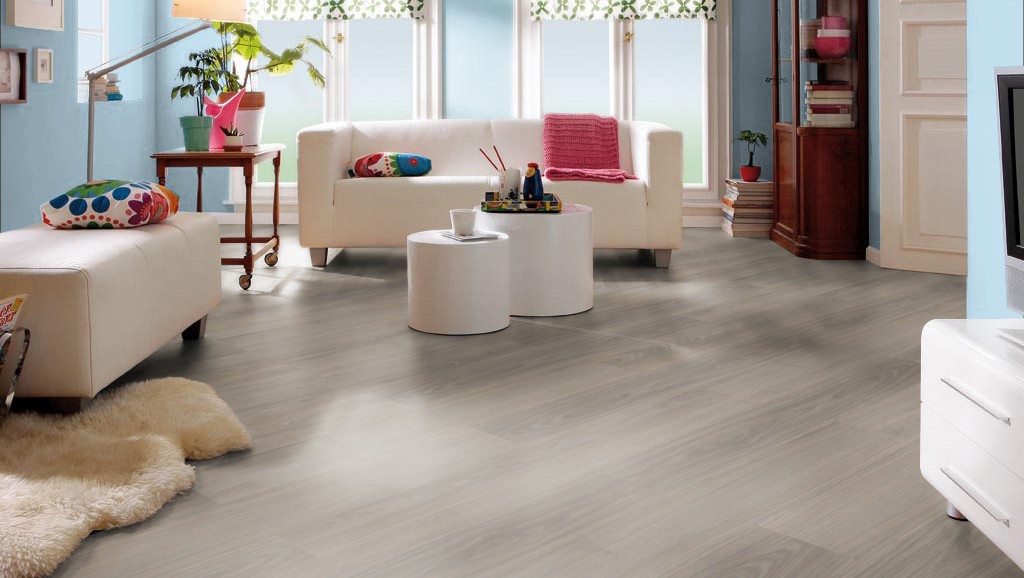 Ламинат Haro Tritty 100 Loft 4V дуб античный серый 535368 фото в интерьере